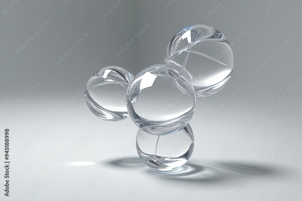 Vibrant 3D Fluid Geometry Shapes on a Bright White Background Vibrant 3D Fluid Geometry Shapes on a Bright White Background