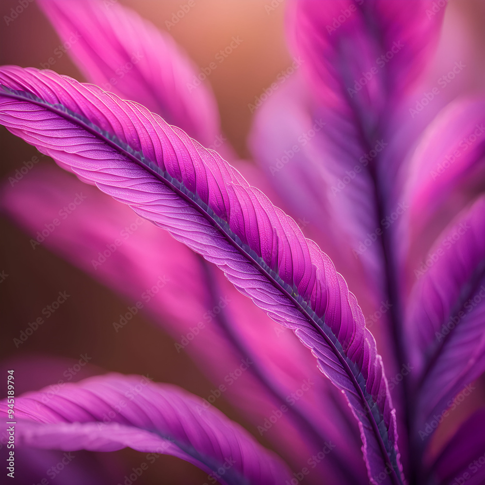 Fototapeta premium Pink feather leaf