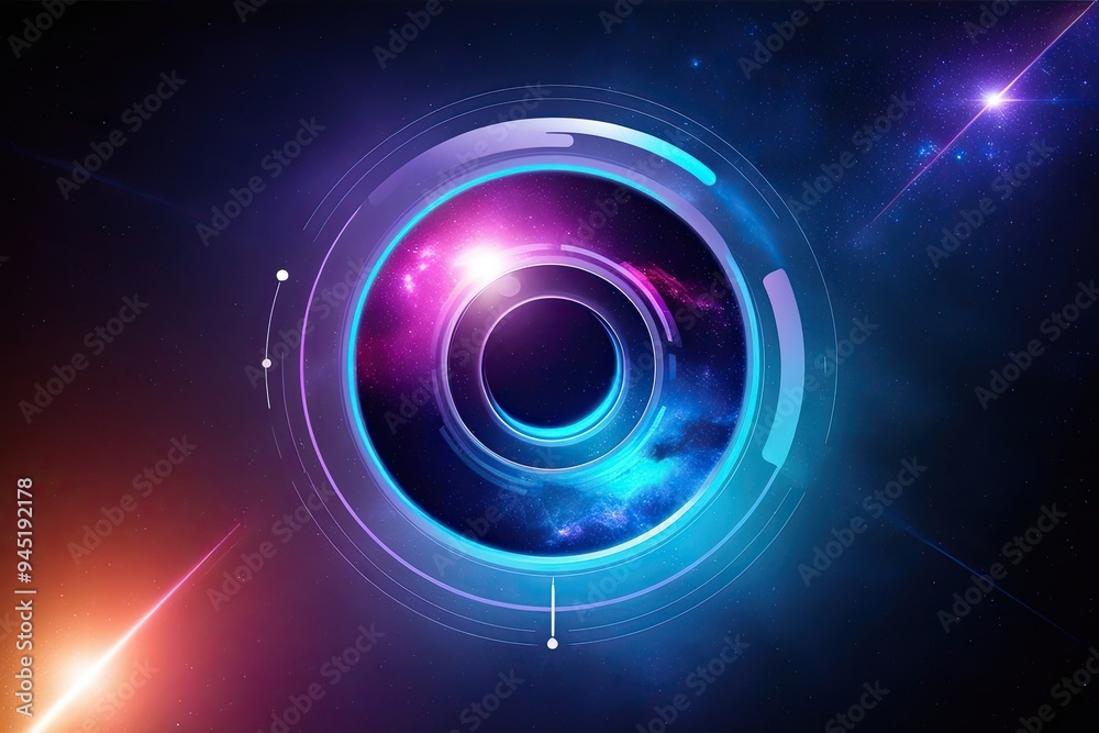 Stunning Vector Art with Cosmic Background and Modern Digital Shapes Stunning Vector Art with Cosmic Background and Modern Digital Shapes