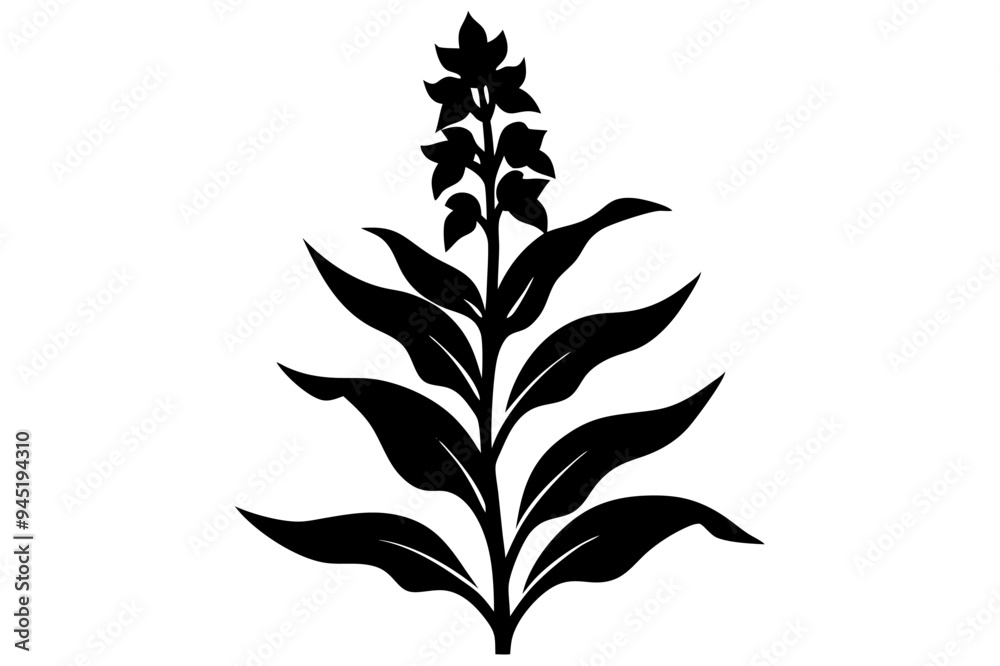 Fototapeta premium Obedient Silhouette on vector illustration with white background.