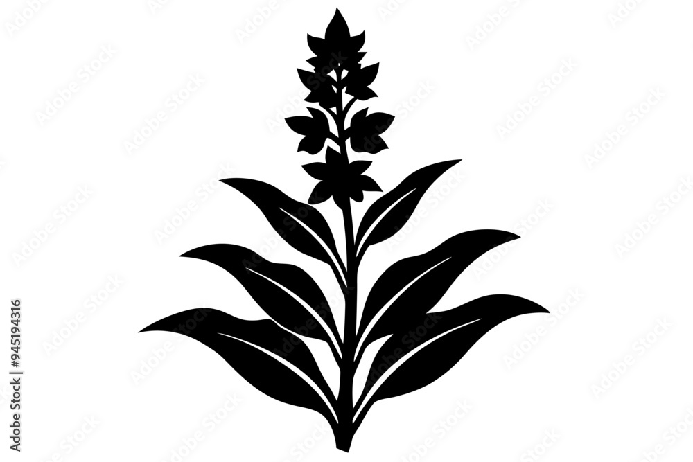 Fototapeta premium Obedient Silhouette on vector illustration with white background.