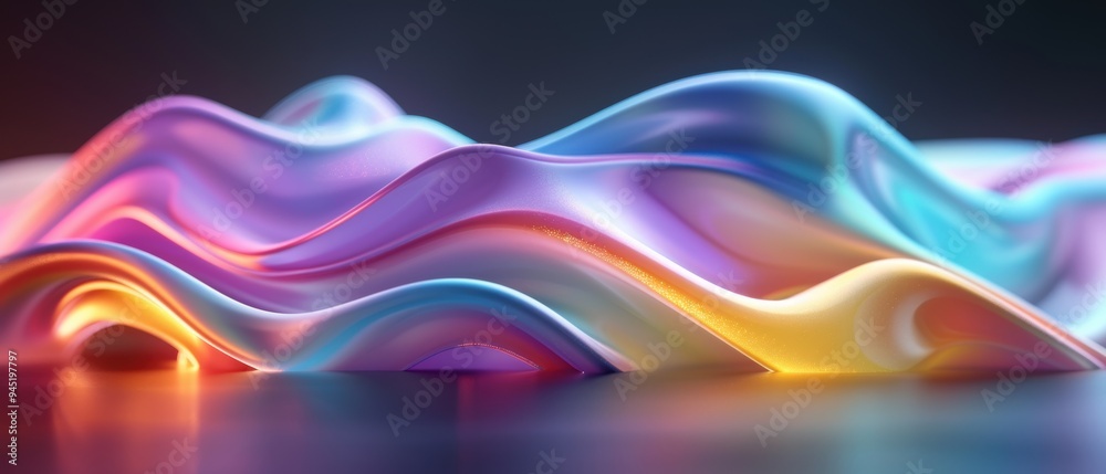 Energetic Abstract Wave Patterns in Vibrant Colors - Energetic Abstract Wave Patterns in Vibrant Colors -