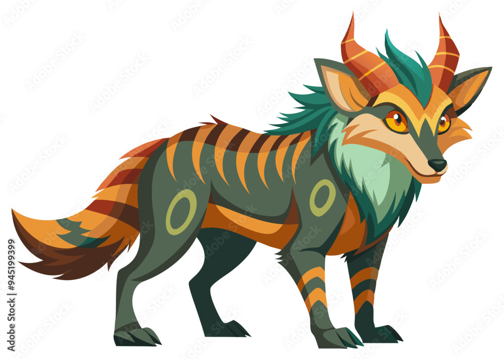A fanatical animal Vector Illustration A fanatical animal Vector Illustration