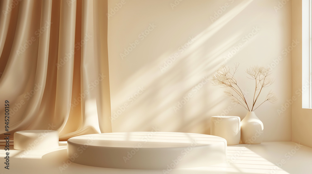 Minimalist base with white curtains and natural light Minimalist base with white curtains and natural light
