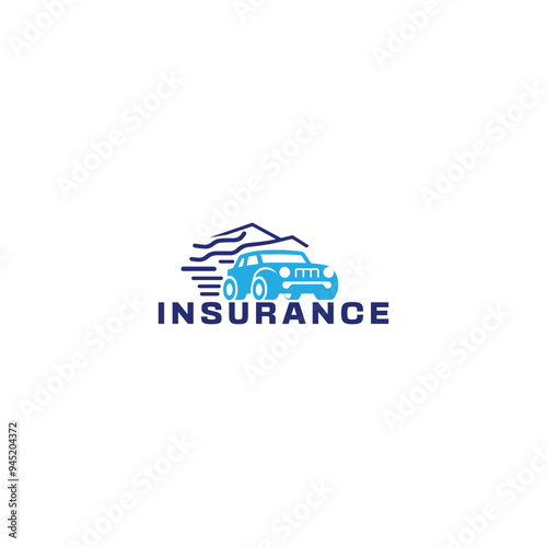 car insurance logo, car service care logo
