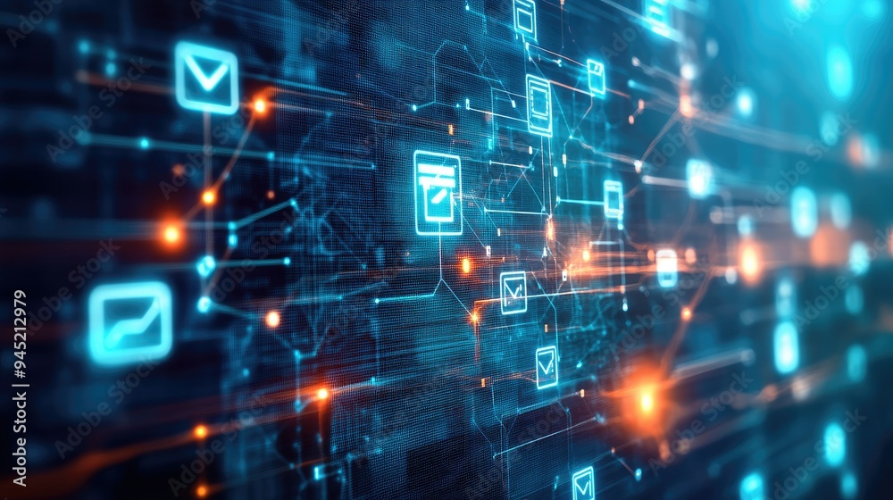A digital interface showing a network map, symbolizing advanced communication systems. A digital interface showing a network map, symbolizing advanced communication systems.