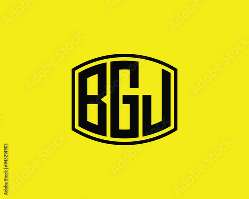 BGJ logo design vector template. BGJ photo