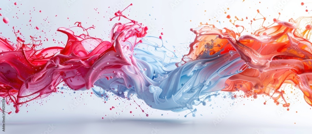Creatively Chaotic Ink Splash Composition with Dynamic Geometric Shapes Creatively Chaotic Ink Splash Composition with Dynamic Geometric Shapes