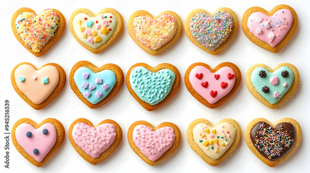Decorated Heart Shaped Cookies Valentine s Day Sweet Treats Decorated Heart Shaped Cookies Valentine s Day Sweet Treats
