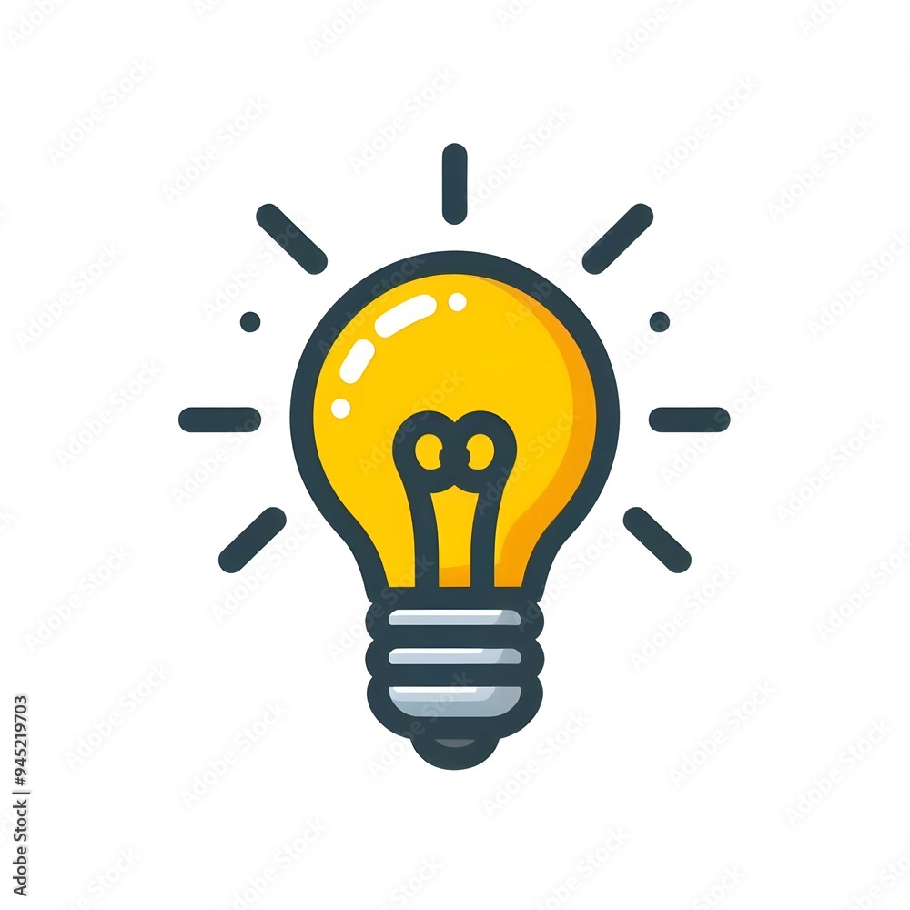 light bulb idea icon. Generative ai light bulb idea icon. Generative ai