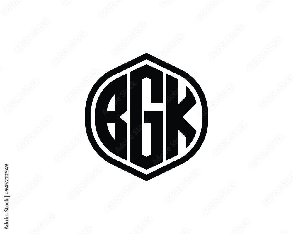 BGK logo design vector template. BGK