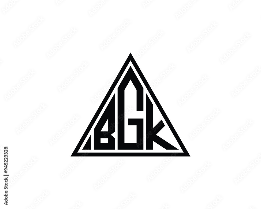 BGK logo design vector template. BGK