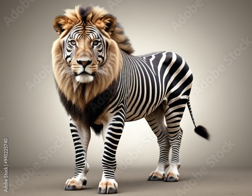 Hybrid animal between lion ...
