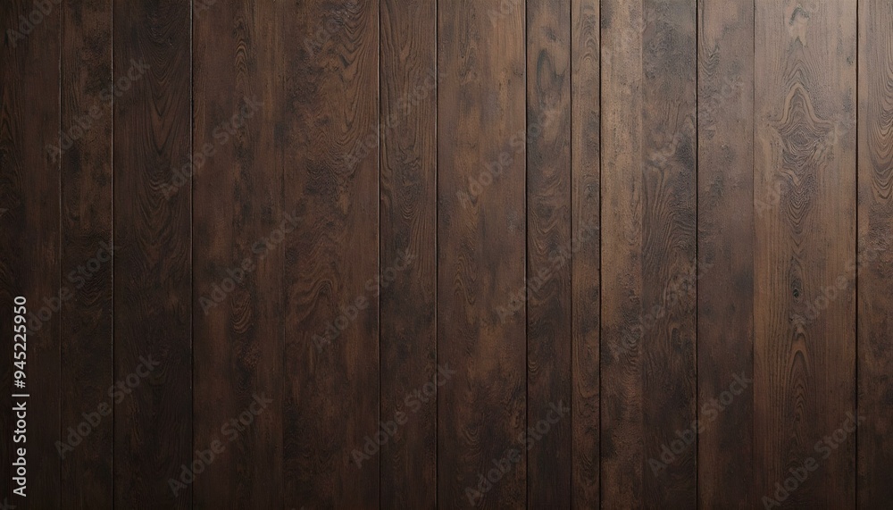Naklejka premium Wood texture with visible grain and natural patterning, offering a warm, organic appearance. Features a dark, rich color with a slight sheen, highlighting its natural beauty.