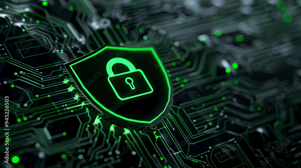 Fototapeta premium internet of things cyber security protection private server database hacker background