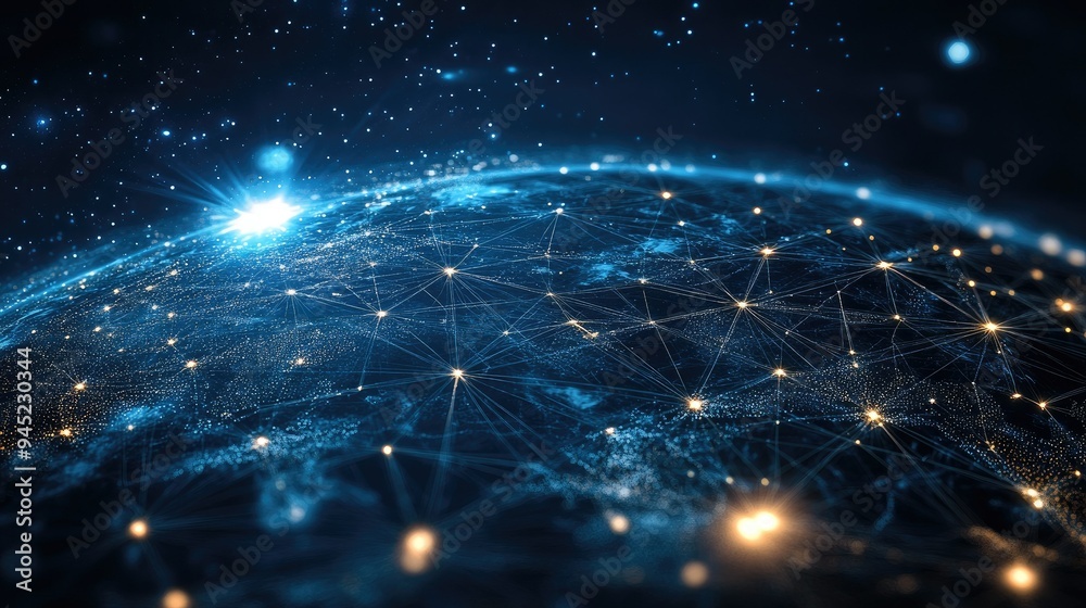 An abstract image of a digital communication grid, highlighting global connectivity. An abstract image of a digital communication grid, highlighting global connectivity.