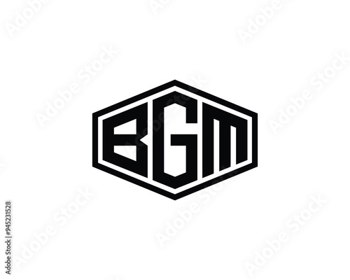 Free Download BGM logo design vector template. BGM - GFXLoad