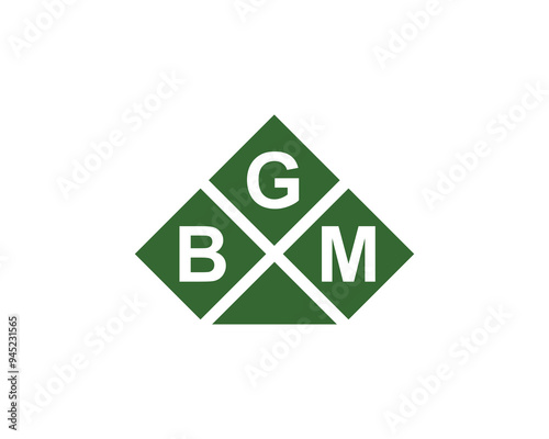 BGM logo design vector template. BGM