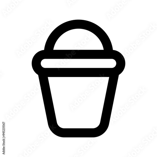 bucket line icon