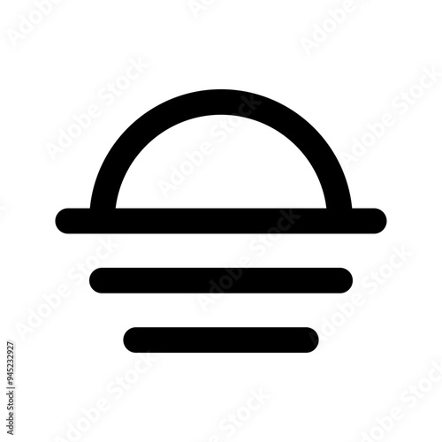 sunset line icon