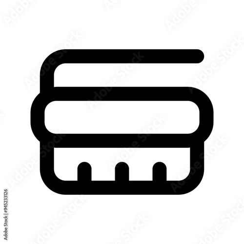 washing brush line icon