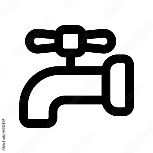 water tap line icon