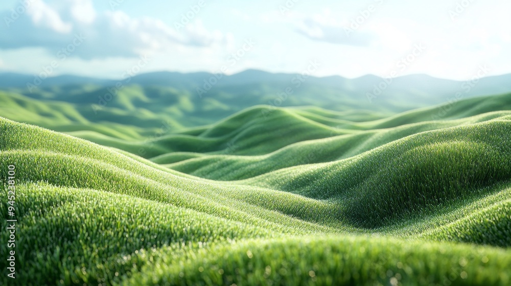 A lush green field with a clear blue sky A lush green field with a clear blue sky