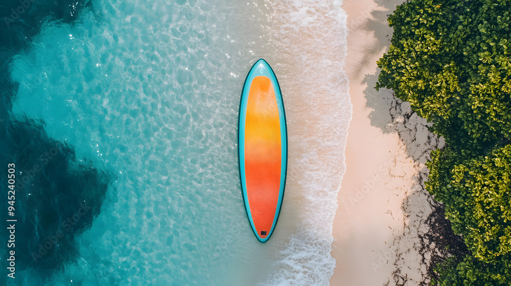 Obraz premium surf board on the beach