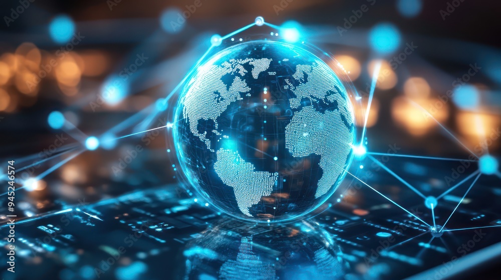 global connectivity above smartphone