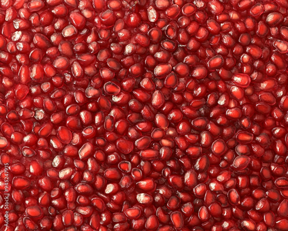 Close-up of vibrant red pomegranate seeds. Flat Texture Close-up of vibrant red pomegranate seeds. Flat Texture