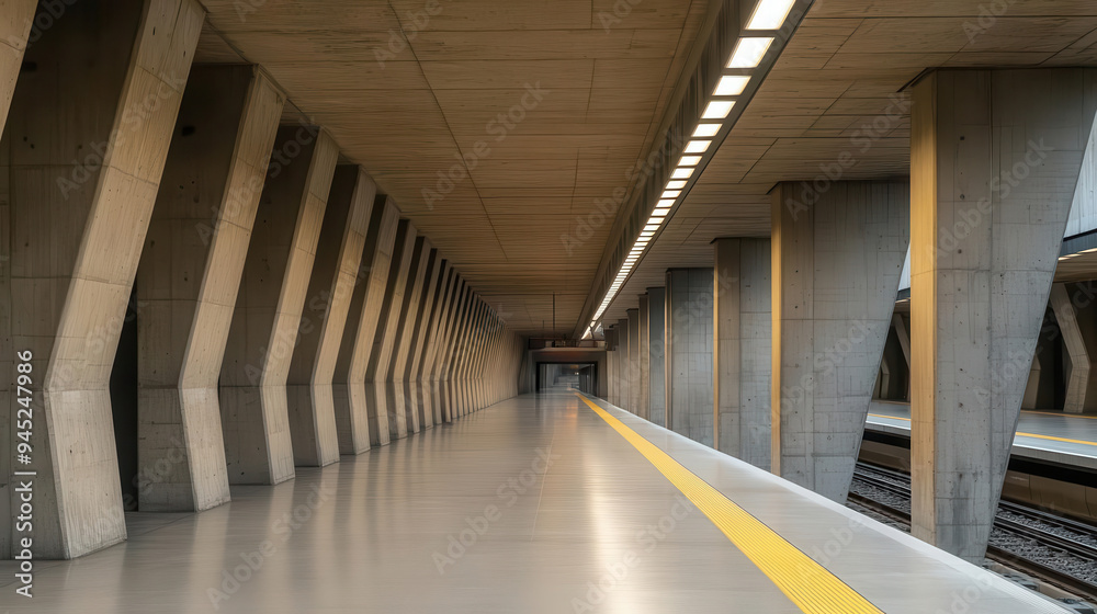A brutalist train station with a bold, angular design and raw concrete finishes, Neo Brutalism, train station, angular A brutalist train station with a bold, angular design and raw concrete finishes, Neo Brutalism, train station, angular