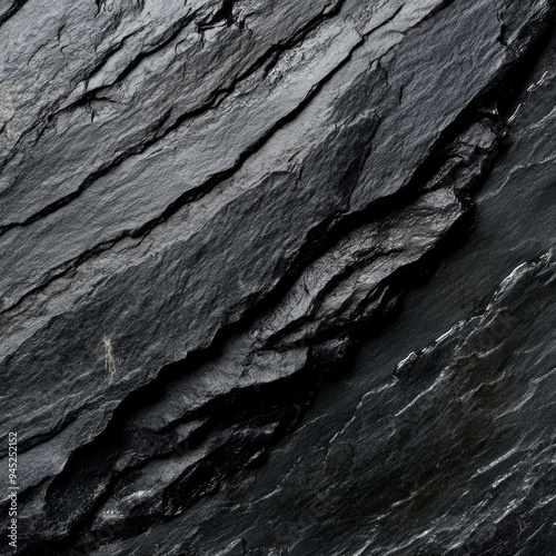 An overhead view of a black wild stone background.
