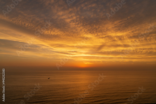 sunset over the sea