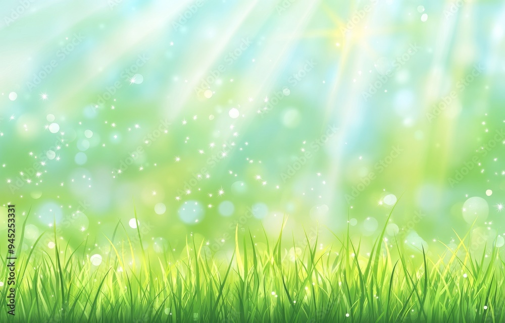 This image features a spring background of blue and green, blurred foilage, and a bright bokeh. This image features a spring background of blue and green, blurred foilage, and a bright bokeh.