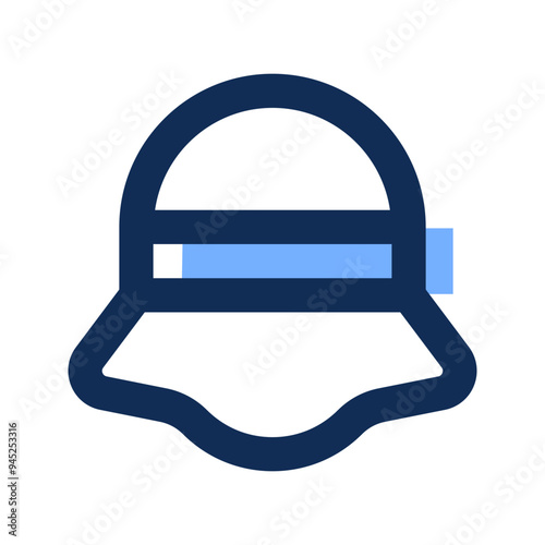 sun hat filled line icon