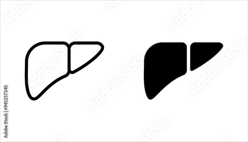 Liver icon set, Symbol for your web site design on white background