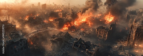 4K ultradetailed portrayal of a warravaged nation photo