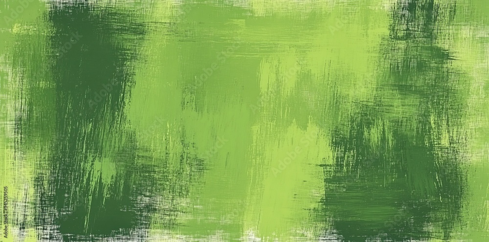 This illustration shows oil paint strokes on a wide canvas with a textured green background. This illustration shows oil paint strokes on a wide canvas with a textured green background.