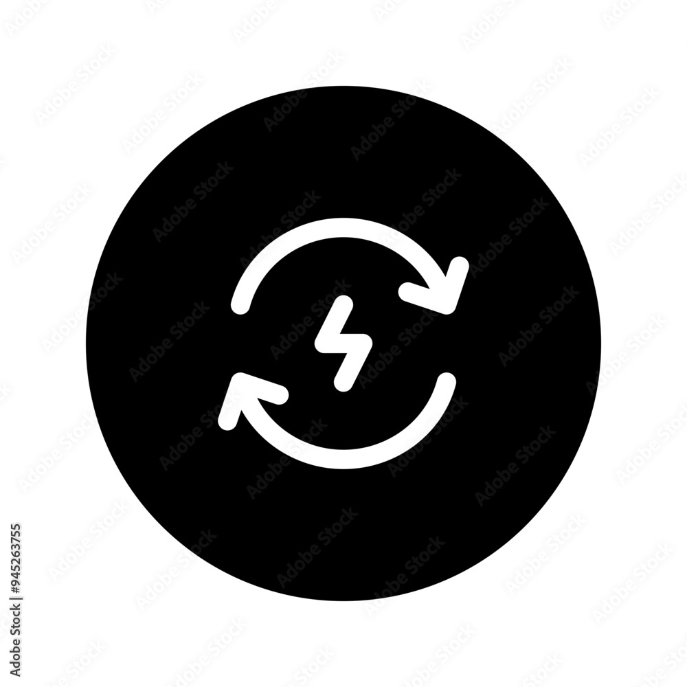 renewable energy line circular icon renewable energy line circular icon