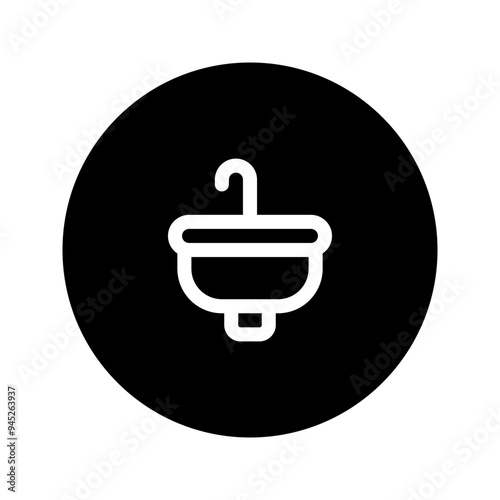 sink line circular icon