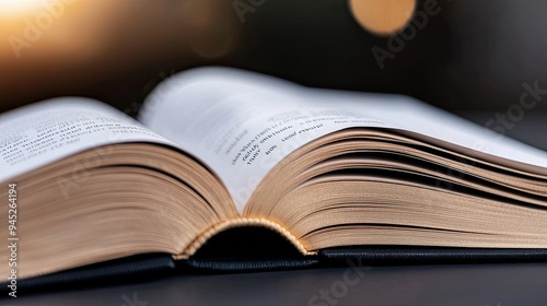 Open Book with Textured Pages
