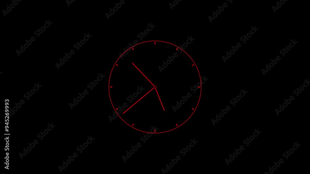 Abstract beautiful clock icon animation.. Abstract beautiful clock icon animation..