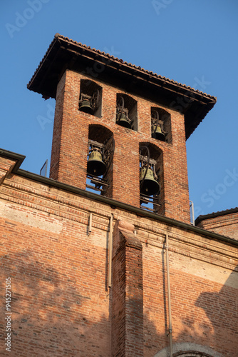 Obraz na płótnie Pavia Basilica del Santissimo Salvatore church rural rock ancient w salonie