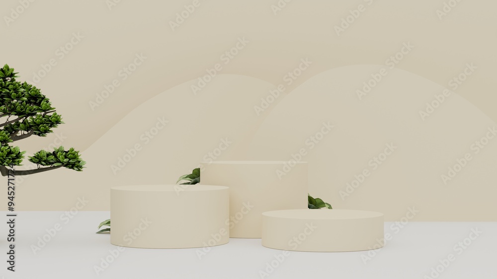 Realistic 3D product podium background, Minimal mockup or product display presentation, Stage for showcase. Realistic 3D product podium background, Minimal mockup or product display presentation, Stage for showcase.