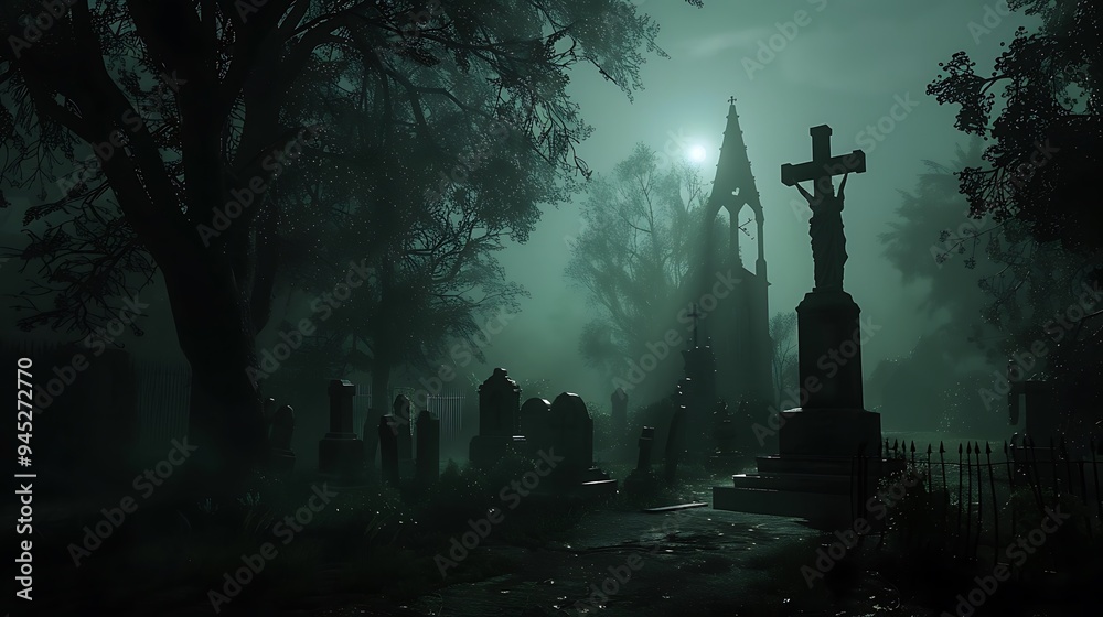 Lonely Figure in the Graveyard Lonely Figure in the Graveyard