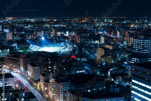 日本の都市夜景　川崎市役所からの眺望