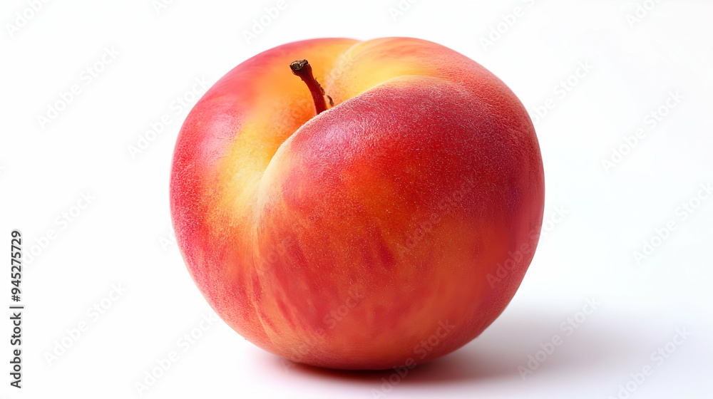 Ripe Peach Fruit Isolated on White Background Ripe Peach Fruit Isolated on White Background