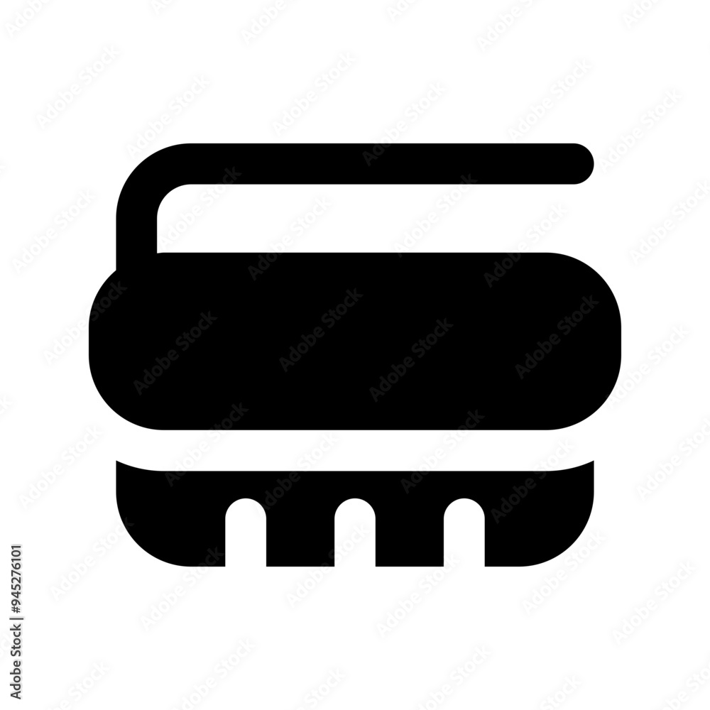 washing brush glyph icon