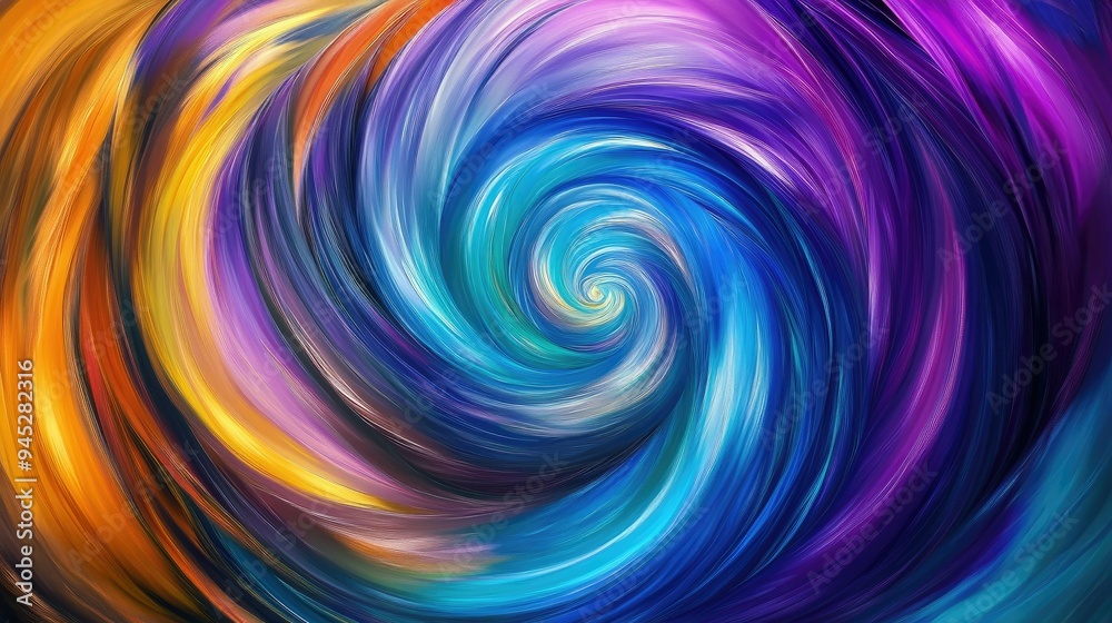 Vibrant swirls of color in abstract art Vibrant swirls of color in abstract art