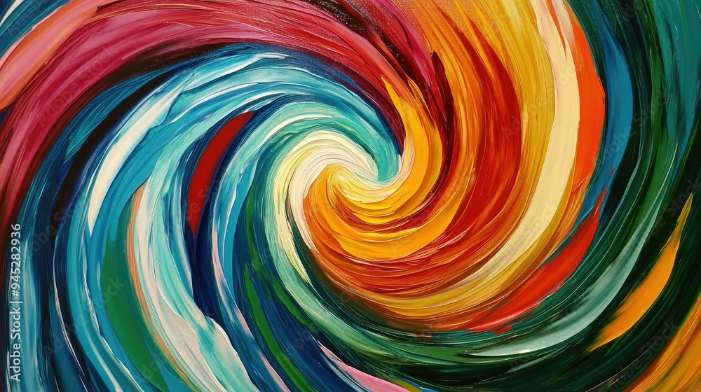 Vibrant swirls of color in abstract art Vibrant swirls of color in abstract art